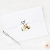 Sticker Rond Merci Bride Groom Illustration (Enveloppe)