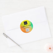 Sticker Rond Merci Business Beauté Lemon Code QR Logo (Enveloppe)