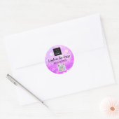 Sticker Rond Merci Business Beauty Pink QR Code Logo (Enveloppe)