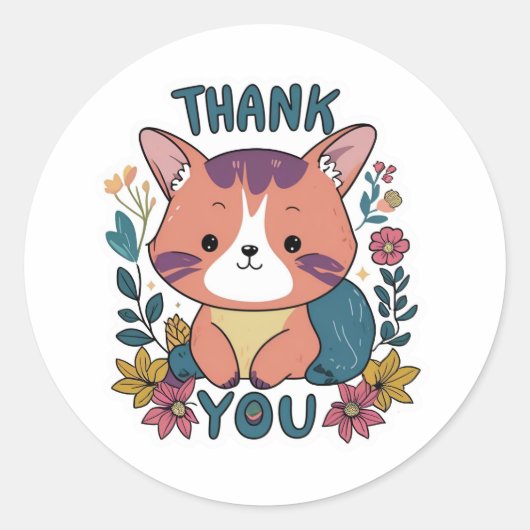 Sticker Rond Merci CAT (Devant)