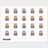 Sticker Rond Merci CAT (Feuille)