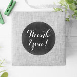 Sticker Rond Merci Chalkboard Rustique Shabby Cottage Chic<br><div class="desc">Design minimaliste, mais audacieux ! Cette collection d'imprimables chic shabby est parfaite pour la marque de petite entreprise avec une touche spéciale d'élégance rustique. ・ Customisez-le ! Cliquez sur le bouton "Personnaliser" pour ajouter votre texte personnel. ・ Parcourez la collection Shabby Chalk Styling pour tous les produits de coordination de...</div>