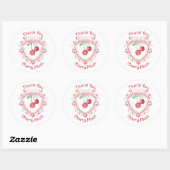 Sticker Rond Merci Cherry Beaucoup Coquette Cherry (Feuille)