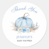 Sticker Rond Merci citrouille (Devant)