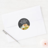 Sticker Rond Merci Citrouille de Baby shower (Enveloppe)