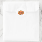 Sticker Rond Merci Citrouille Thanksgiving T-Shirt - Cadeaux - (Sac)