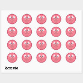 Sticker rond Merci classique (Feuille)