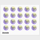 Sticker rond Merci classique (Feuille)