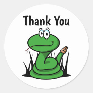 Sticker Rond Merci classique serpent