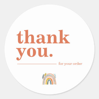 Sticker Rond Merci client minimaliste de Terracota Business