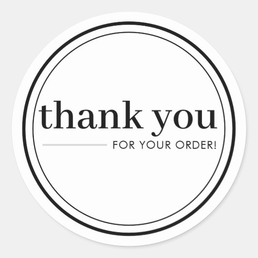 Sticker Rond Merci Client Professionnel Minimal Pour Votre Comm (Devant)