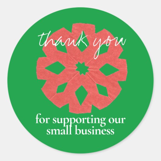 Sticker Rond Merci client - Ventes vacances (Devant)