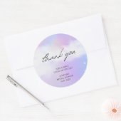 Sticker Rond Merci Cloud 9 Dégradé Pastel pour la douche de mar (Enveloppe)