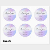 Sticker Rond Merci Cloud 9 Dégradé Pastel pour la douche de mar (Feuille)