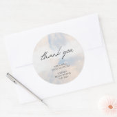 Sticker Rond Merci Cloud 9 Pastel Gradient Bridal Shower (Enveloppe)