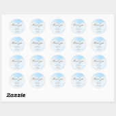 Sticker Rond Merci Cloud 9 Pastel Gradient Bridal Shower Cl (Feuille)