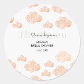 Sticker Rond Merci Cloud 9 Pastel Minimal Bridal Shower (Devant)