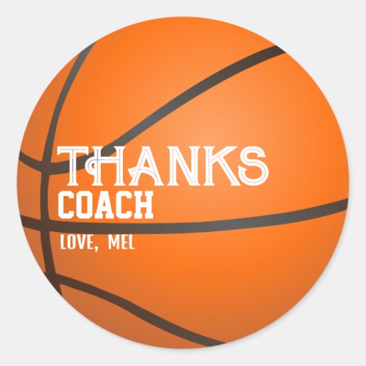 Sticker Rond Merci Coach de (Devant)