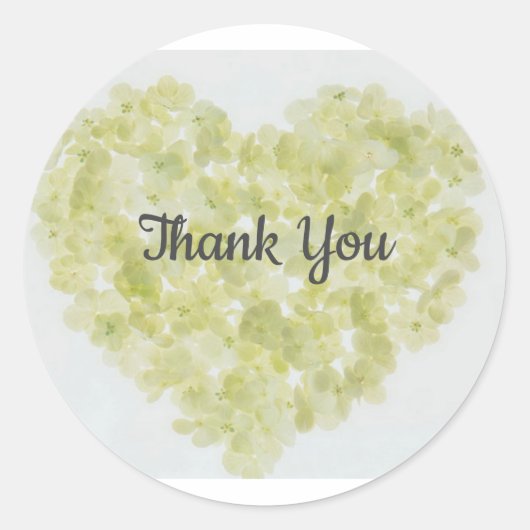 Sticker Rond Merci ~ Coeur (Devant)