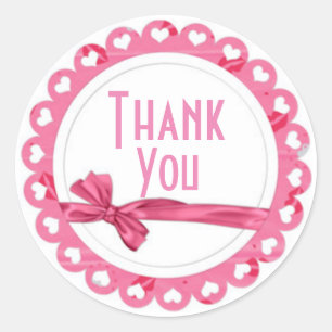 Sticker Rond Merci/Coeur-Sticker