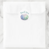 Sticker Rond Merci coloré d'oursin (Sac)