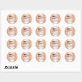 Sticker Rond Merci Commande Logo Remise Diamond Lash Maquillage (Feuille)