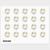 Sticker Rond Merci Compass mariage Destination Passport (Feuille)