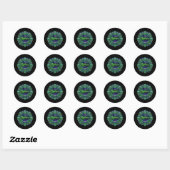 Sticker Rond Merci | Conception de gratitude élégante (Feuille)