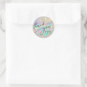 Sticker Rond merci cristal opal (Sac)