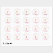 Sticker Rond Merci Cupcake (Feuille)