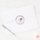Sticker Rond Merci Custom Company Logo QR Code Social Media (Enveloppe)