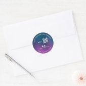 Sticker Rond Merci Custom Company Logo QR Code Social Media (Enveloppe)