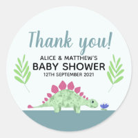 Merci Cute Blue Dinosaur Baby shower Favoriser
