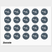 Sticker Rond Merci d'affaires Blue Bold Navy (Feuille)