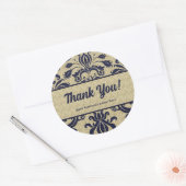 Sticker Rond Merci d'affaires Customisé bleu (Enveloppe)