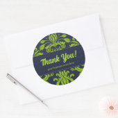 Sticker Rond Merci d'affaires Customisé vert (Enveloppe)