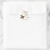 Sticker Rond Merci d'affaires de chiens mignons (Sac)