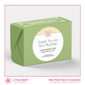 Sticker Rond Merci d'affaires Floral