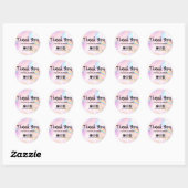 Sticker Rond Merci d'affaires holographique rose Faux (Feuille)