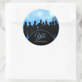 Sticker Rond Merci d'affaires Hommes d'affaires Femmes (Sac)