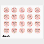 Sticker Rond Merci d'anniversaire aux fraises (Feuille)