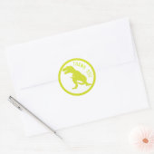 Sticker Rond Merci d'anniversaire de Dinosaur (Enveloppe)
