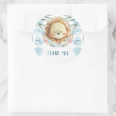 Sticker Rond Merci d'anniversaire du lion (Sac)