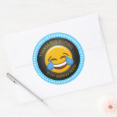 Sticker Rond Merci d'anniversaire mignon Emoji (Enveloppe)