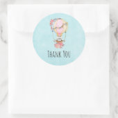 Sticker Rond Merci d'aquarelle à air chaud (Sac)