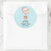 Sticker Rond Merci d'aquarelle à air chaud (Sac)