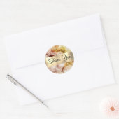 Sticker Rond Merci d'aquarelle Brown Gold (Enveloppe)