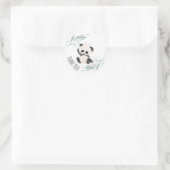 Sticker Rond Merci d'aquarelle de Baby shower Panda Unisex (Sac)