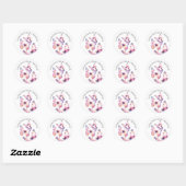 Sticker Rond Merci d'aquarelle papillon (Feuille)
