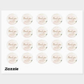 Sticker Rond Merci d'aquarelle Pastel (Feuille)